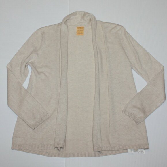Zara Knitwear Collection Girl's Open Front Cardigan Sweater in Beige size 11-12 - Picture 1 of 2